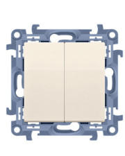 Подвійний натискний вимикач Kontakt Simon Simon 10 CP2.01/41 (кремовий)