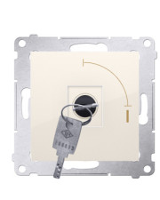 Кнопочный выключатель Kontakt Simon Simon 54 Premium DP1K.01/41 с ключом (временный) на два положения (кремовый)