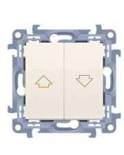Натискний жалюзійний вимикач Kontakt Simon Simon 10 CZP1.01/41 (кремовий)