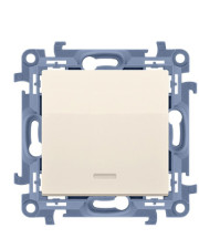 Одинарний вимикач з підсвічуванням Kontakt Simon Simon 10 CW1L.01/41 (кремовий)