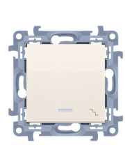 Одинарный проходной выключатель с подсветкой Kontakt Simon Simon 10 CW6L.01/41 (кремовый)