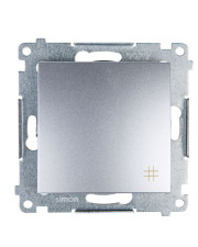 Одинарний перехресний вимикач Kontakt Simon Simon 54 Premium DW7.01/43 (срібло)