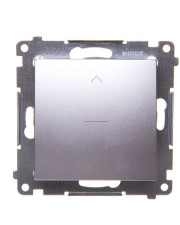 Трьохпозиційний жалюзійний вимикач Kontakt Simon Simon 54 Premium DZW1K.01/43 (1-0-2) (срібло)