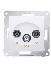Проходная антенная R-TV-SAT розетка Kontakt Simon Simon 54 Premium DASP.01/11 (белый)