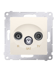 Проходная антенная R-TV-SAT розетка Kontakt Simon Simon 54 Premium DASP.01/41 (кремовый)