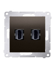 Двойная HDMI розетка Kontakt Simon Simon 54 Premium DGHDMI2.01/46 (бронза)
