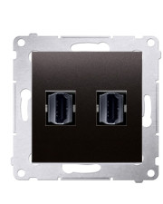 Двойная HDMI розетка Kontakt Simon Simon 54 Premium DGHDMI2.01/48 (антрацит)