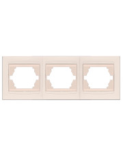 Трехместная горизонтальная рамка Elcor Emily 9215 (211559) (кремовый)