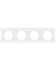 Четырехместная горизонтальная рамка Elcor Emily 9215 (211561) (белый)
