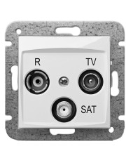 Конечная R-TV-SAT розетка Elektro-Plast Carla 1753-10 (белый)
