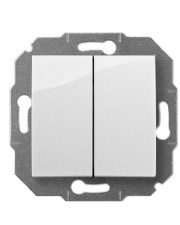 Двухклавишный выключатель Elektro-Plast Carla 1711-10 (белый)
