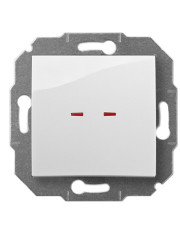 Одноклавішний вимикач Elektro-Plast Carla 1723-10 з підсвічуванням (білий)