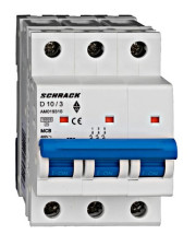 Автоматический выключатель Schrack AM019310 10кА 10А 3P х-ка D