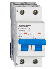 Автоматический выключатель Schrack AM617610 6кА 10А 1P+N х-ка C