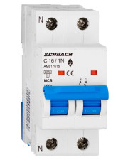 Автоматический выключатель Schrack AM617616 6кА 16А 1P+N х-ка C