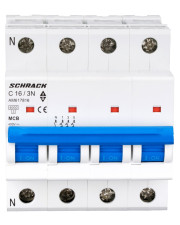 Автоматический выключатель Schrack AM617816 6кА 16А 3P+N х-ка C