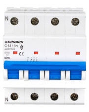 Автоматичний вимикач Schrack AM617863 6кА 63А 3P+N C