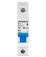 Автоматичний вимикач Schrack AM618102 6кА 2А 1P х-ка B