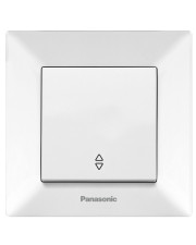 Одноклавишный проходной выключатель Panasonic Arkedia Slim (0003-2WH) (белый)