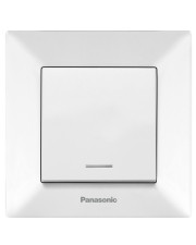 Одноклавішний вимикач Panasonic Arkedia Slim (0002-2WH) з підсвічуванням (білий)