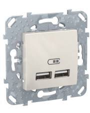 Механізм USB розетки Schneider Electric MGU5.418.25ZD 2.1A (слонова кістка)