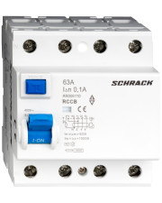 ПЗВ Schrack AR006110 10кА 63А 100мА 3P+N тип AC