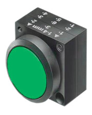 Зеленая нажимная кнопка Schrack MST14000R с фиксацией