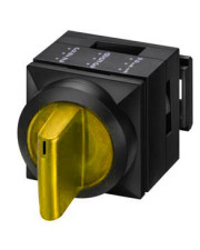 Желтый трехпозиционный переключатель Schrack MSKB3030R 2х50° с подсветкой и фиксацией