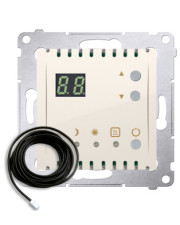 Терморегулятор для теплого пола Kontakt Simon Simon 54 Premium DTRNSZ.01/41 с дисплеем и с внешним датчиком в комплекте (кремовый)