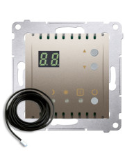 Терморегулятор для теплого пола Kontakt Simon Simon 54 Premium DTRNSZ.01/44 с дисплеем и с внешним датчиком в комплекте (золото)