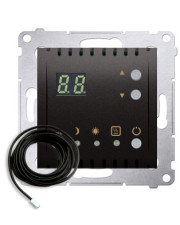 Терморегулятор для теплого пола Kontakt Simon Simon 54 Premium DTRNSZ.01/48 с дисплеем и с внешним датчиком в комплекте (антрацит)