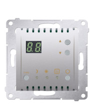 Терморегулятор для теплого пола Kontakt Simon Simon 54 Premium DTRNW.01/43 с дисплеем и со встроенным датчиком (серебро)