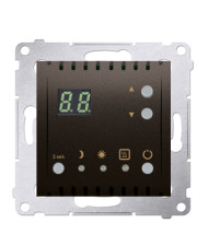 Терморегулятор для теплого пола Kontakt Simon Simon 54 Premium DTRNW.01/46 с дисплеем и со встроенным датчиком (коричневый)