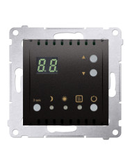 Терморегулятор для теплої підлоги Kontakt Simon Simon 54 Premium DTRNW.01/48 з дисплеєм та вбудованим датчиком (антрацит)