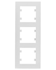 Вертикальная трехместная рамка Hager WL5630 Lumina-Intens 3X (белая)