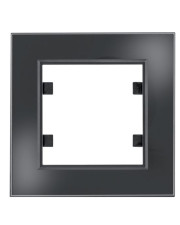 Одномісна рамка Hager WL9011 Lumina-Passion 1Х (чорне скло)