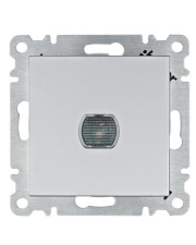Нажимной светорегулятор Hager WL4032 Lumina 60-300Вт (серебристый)