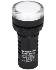 Білий LED індикатор Schrack BZ501219B 230В AC