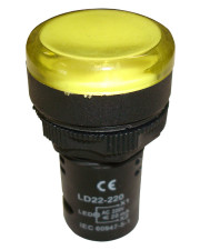 Жовтий LED індикатор Schrack BZ501216ME 230В
