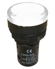 Білий LED індикатор Schrack BZ501219ME 230В