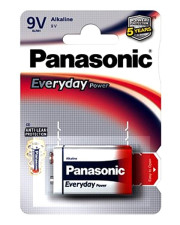 Щелочная батарейка Panasonic 6LF22REE/1BR EVERYDAY POWER 6LF22 BLI 1 ALKALINE