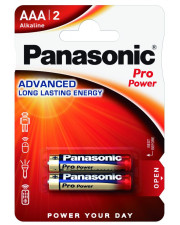 Щелочная батарейка Panasonic LR03XEG/2BP PRO POWER AAA BLI 2 ALKALINE