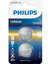 Литиевая батарейка Philips CR2032P2/01B Lithium CR 2032 BLI 2