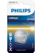 Литиевая батарейка Philips CR2430/00B Lithium CR 2430 BLI 1