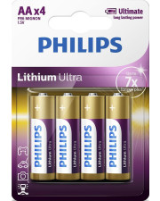 Литиевая Батарейка Philips FR6LB4A/10 Lithium Ultra AA BLI 4