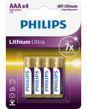 Литиевая батарейка Philips FR03LB4A/10 Lithium Ultra AAA BLI 4