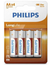 Батарейка Philips R6L4B/10 LongLife Zinc Carbon AA BLI 4