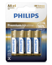 Батарейка Philips LR6M4B/10 Premium Alkaline AA BLI 4