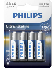 Батарейка Philips LR6E4B/10 Ultra Alkaline AA BLI 4