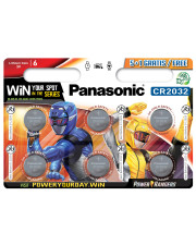 Литиевая батарейка Panasonic CR-2032EL/6BPR Power Rangers в блистере (6шт)
